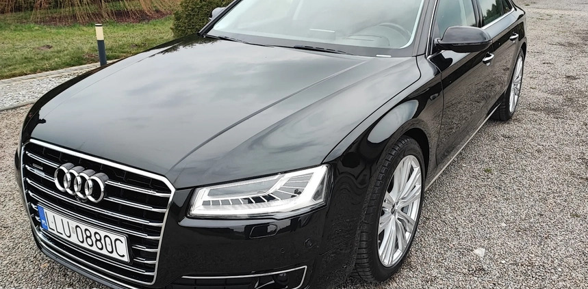 Audi A8 cena 127700 przebieg: 77200, rok produkcji 2015 z Łuków małe 379